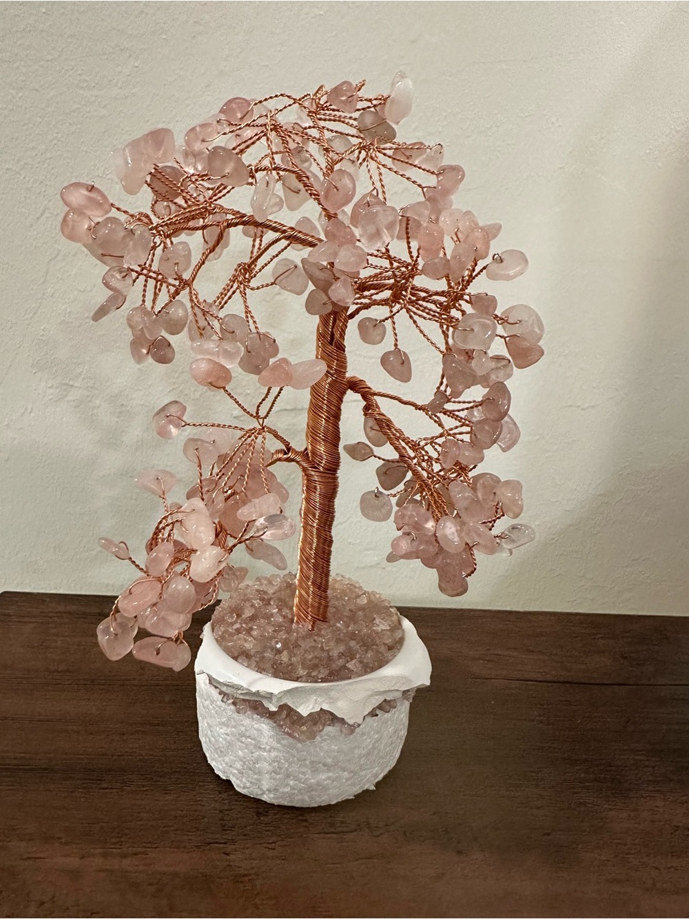 Rose Jade Quartz Crystal Tree (Feng
Shui tree)
